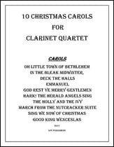 10 Christmas Carols for Clarinet Quartet P.O.D. cover